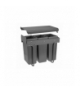 Segregator do śmieci na prowadnicy H45 do szafki 300mm 3x10l antracytowy GTV PB-45-0010X3-60A