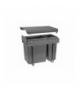 Segregator do śmieci na prowadnicy H45 do szafki 300mm 10l +20l antracytowy GTV PB-45-002010-60A