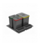 System pojemników MULTINO 600 1X15L+2X7L+2 brytfanki ANTRACYT GTV PB-91114100B5-A