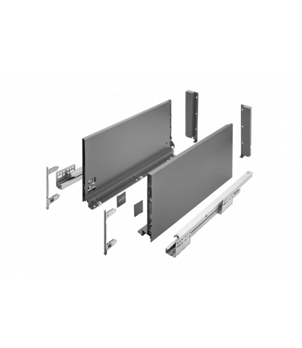 Szuflada AXISPRO 450mm antracyt - bardzo wysoka H199 GTV PB-AXISPRO-KPL450D