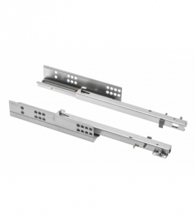 Prowadnica dolnego montażu (szybki montaż) do szuflad drewnianych ze spowalniaczem, niepełny wysuw l GTV PB-G10HX600