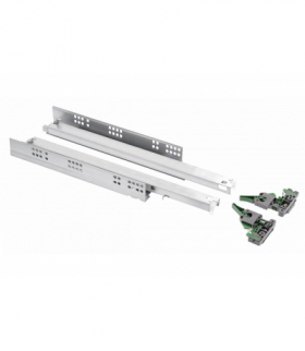 Prowadnica dolnego montażu ze spowalniaczem PRO L350, regulacja 3D, synchronizacja, płyta 18 mm GTV PB-3D0SHX18-350-PRO