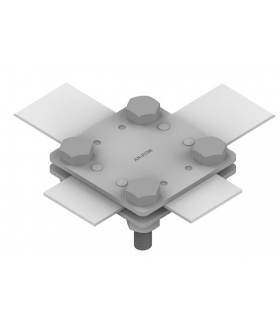 Złącze krzyżowe 2 płytki, 4xM10 B do 40 mm /OG/ TYP AN-03G/OG/