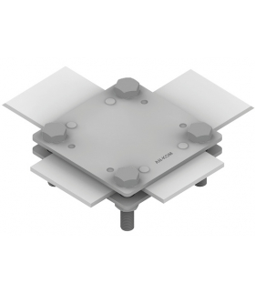 Złącze krzyżowe 2 płytki, 4xM8 , B do 50 mm /OG/ TYP AN-03C/OG/
