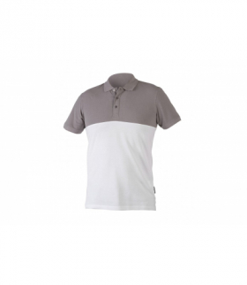 URFT Polo bawełniane biały/tytanowy M