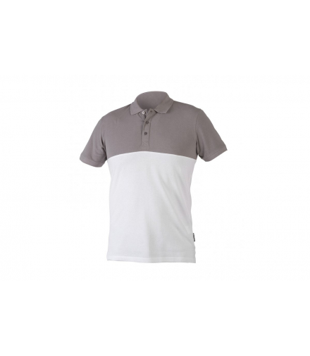 URFT Polo bawełniane biały/tytanowy S