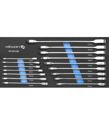 Klucze pł-oczkow z grzechotką 16szt. Hogert HT7G146
