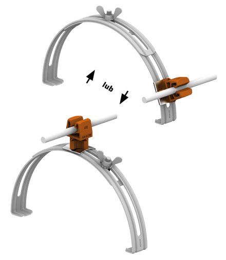 Uchwyt gąsiorowy rozsuwany Z-zatrz. H 3,5cm /OG/ brązowy TYP AN-15P/OG/-N