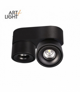 Oprawa LAHTI MINI DIM CZARNA 2X9W barwa CIEPŁOBIAŁA (ściemnialna) KOBI LIGHT KQLM2X9BD