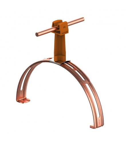 Uchwyt gąsiorowy rozsuwany Z-zatrz. H 7cm /CU/ brązowy TYP AN-14P/CU/-N