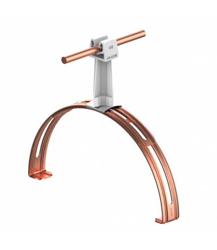 Uchwyt gąsiorowy rozsuwany Z-zatrz. H 7cm /CU/ szary TYP AN-14P/CU/S-N