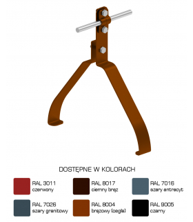 Uchwyt gąsiorowy profilowany Z-śruba WZÓR 12 H 10 cm /LA/ TYP AN-15S/LA/