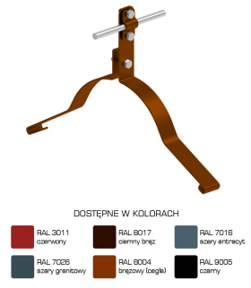 Uchwyt gąsiorowy profilowany Z-śruba WZÓR 13 H 10 cm /LA/ TYP AN-151F/LA/