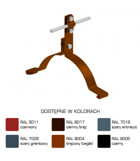 Uchwyt gąsiorowy profilowany Z-śruba WZÓR 14 H 10 cm /LA/ TYP AN-151H/LA/