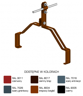 Uchwyt gąsiorowy profilowany Z-śruba WZÓR 15 H 10 cm /LA/ TYP AN-151K/LA/-