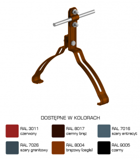 Uchwyt gąsiorowy profilowany Z-śruba WZÓR 16 H 10 cm /LA/ TYP AN-151L/LA/-N