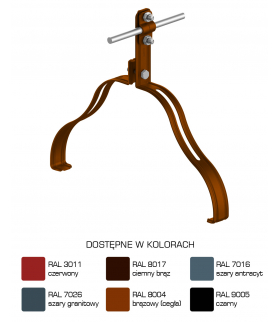 Uchwyt gąsiorowy profilowany Z-śruba WZÓR 17 H 10 cm /LA/ TYP AN-151M/LA/-N