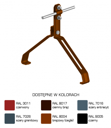 Uchwyt gąsiorowy profilowany Z-śruba WZÓR 19 H 10 cm /LA/ TYP AN-151O/LA/-N