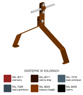 Uchwyt gąsiorowy profilowany Z-śruba WZÓR 21 H 10 cm /LA/ TYP AN-151R/LA/