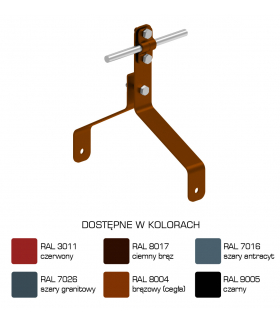 Uchwyt gąsiorowy profilowany Z-śruba WZÓR 22 H 10 cm /LA/ TYP AN-151S/LA/