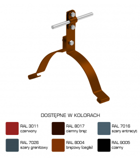 Uchwyt gąsiorowy profilowany Z-śruba WZÓR 24 H 10 cm /LA/ TYP AN-151U/LA/