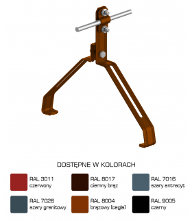 Uchwyt gąsiorowy profilowany Z-śruba WZÓR 26 H 10 cm /LA/ TYP AN-151Z/LA/-N