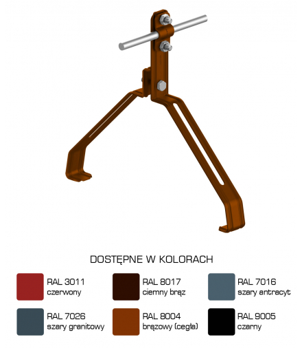 Uchwyt gąsiorowy profilowany Z-śruba WZÓR 26 H 10 cm /LA/ TYP AN-151Z/LA/-N