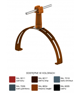 Uchwyt gąsiorowy rozsuwany Z-zatrz. H 7cm /LA/ brązowy TYP AN-14P/LA/-N