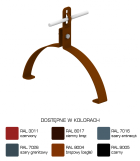 Uchwyt gąsiorowy uniwersalny 210mm Z-zagięcie H 13 cm /LA/ TYP AN-14/LA/