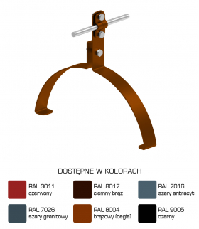 Uchwyt gąsiorowy uniwersalny 210mm Z-śruba H 10 cm /LA/ TYP AN-15G/LA/