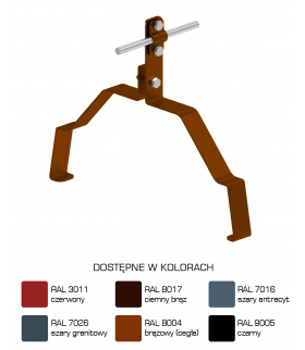 Uchwyt gąsiorowy WZÓR 37 Z-śruba H 10 cm /LA/ TYP AN-152M/LA/