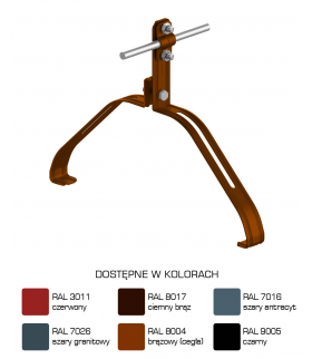 Uchwyt gąsiorowy WZÓR 38 Z-śruba H 10 cm /LA/ TYP AN-152N/LA/-N
