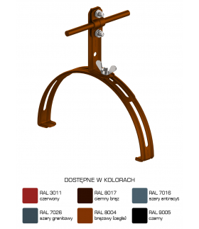 Uchwyt gąsiorowy rozsuwany Z-śruba H 10 cm /LA/ TYP AN-15E/LA/-N