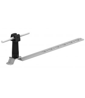 Uchwyt dachówkowy uniwersalny Z-zatrz. L 42cm,H 7cm /OG/ czarny TYP AN-20KP/OG/C-N