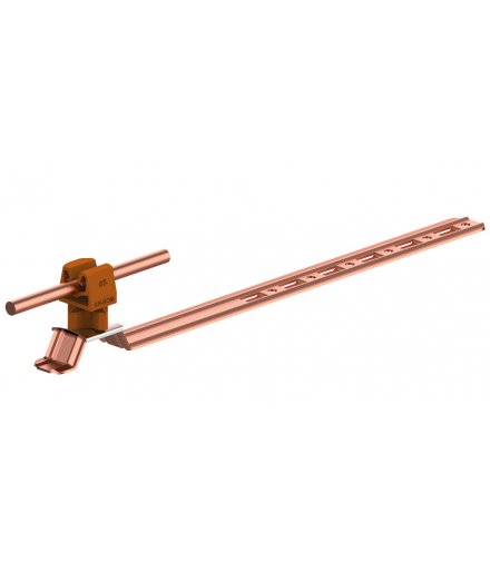 Uchwyt dachówkowy uniwersalny Z-zatrz. L 28cm,H 3,5cm /CU/ brąz TYP AN-19KPN/CU/-N