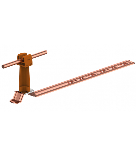 Uchwyt dachówkowy uniwersalny Z-zatrz. L 42cm,H 7cm /CU/ brąz TYP AN-20KP/CU/-N
