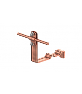 Uchwyt dachówkowy profilowany prosty Z-śr. WZÓR 1 H 10cm /CU/ TYP AN-24C/CU/-N