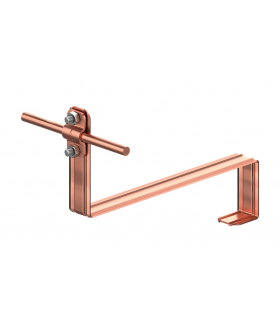 Uchwyt dachówkowy profilowany prosty Z-śr. WZÓR 10 H 10cm /CU/ TYP AN-25F/CU/-N
