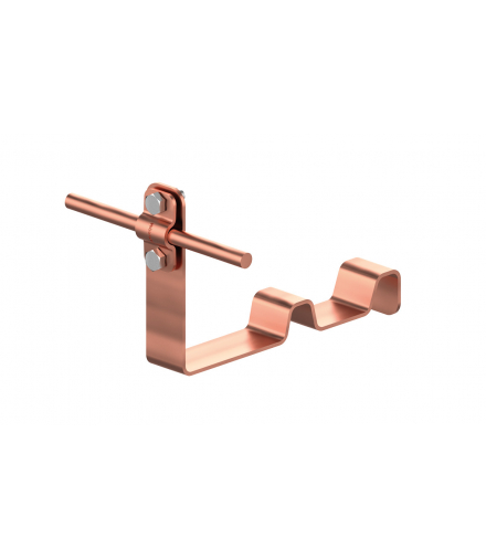 Uchwyt dachówkowy profilowany prosty Z-śr. WZÓR 11 H 10cm /Cu/ TYP AN-25G/CU/