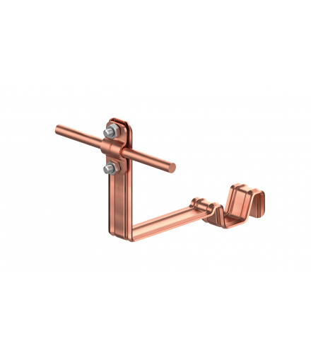 Uchwyt dachówkowy profilowany prosty Z-śr. WZÓR 7 H 10cm /CU/ TYP AN-25C/CU/-N