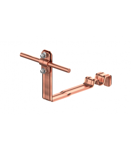 Uchwyt dachówkowy profilowany prosty Z-śr. WZÓR 9 H 10cm /CU/ TYP AN-25E/CU/-N