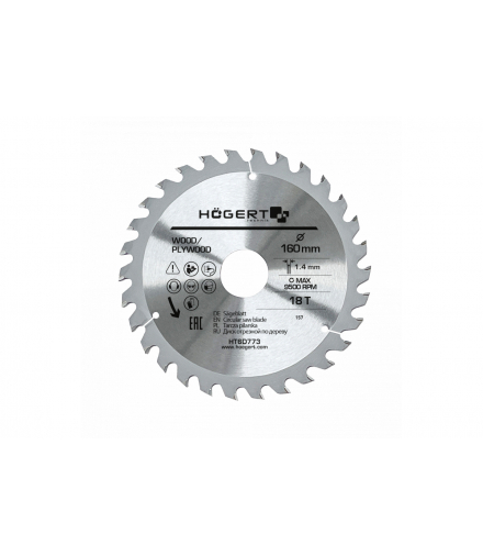 Tarcza pilarska 160x18Tx30 Hogert HT6D773