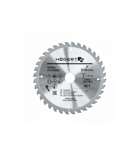Tarcza pilarska 216x36Tx30 Hogert HT6D786