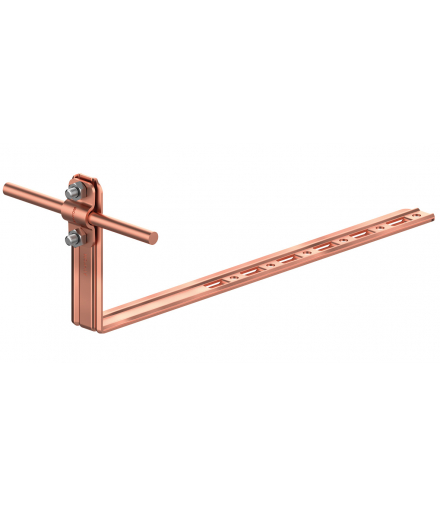 Uchwyt dachówkowy regulowany prosty Z-śruba L 42cm,H 11,6cm /CU/ TYP AN-26K/CU/-N