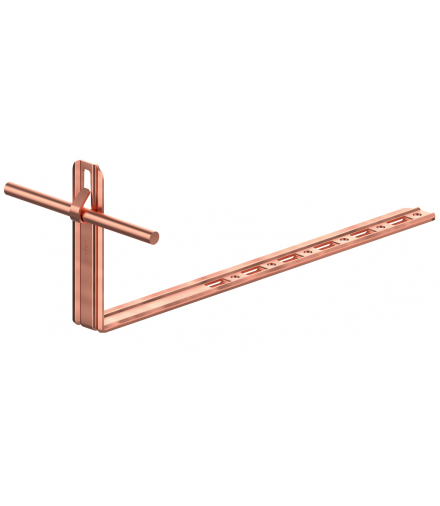 Uchwyt dachówkowy regulowany prosty Z-zag. L 42cm,H 12,4cm /CU/ TYP AN-20K/CU/-N
