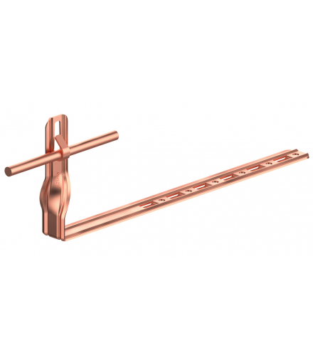 Uchwyt dachówkowy regulowany skręcony Z-zag. L 28cm,H 12,4cm /CU/ TYP AN-22K/CU/-N