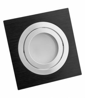 RAMKA DEKORACYJNA OPRAWY DO WBUDOWANIA MR16 KWADRAT RUCHOMA ALUMINIOWA CZARNY ANLUX 0104009