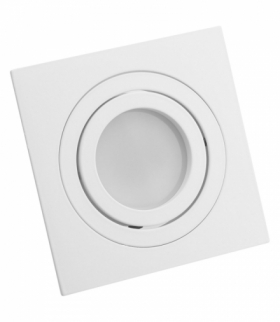 RAMKA DEKORACYJNA OPRAWY DO WBUDOWANIA MR16 KWADRAT RUCHOMA ALUMINIOWA BIAŁY ANLUX 0104010