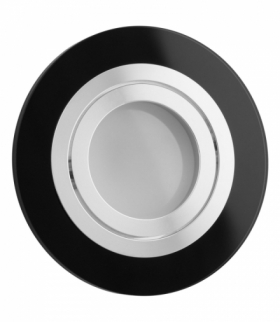 RAMKA DEKORACYJNA OPRAWY DO WBUDOWANIA MR16 OKRĄGŁA RUCHOMA SZKŁO CZARNY ANLUX 0104014