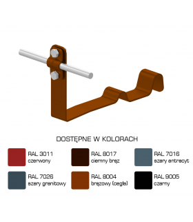 Uchwyt dachówkowy profilowany prosty Z-śr. WZÓR 24 H 10cm /LA/ TYP AN-25Z/LA/